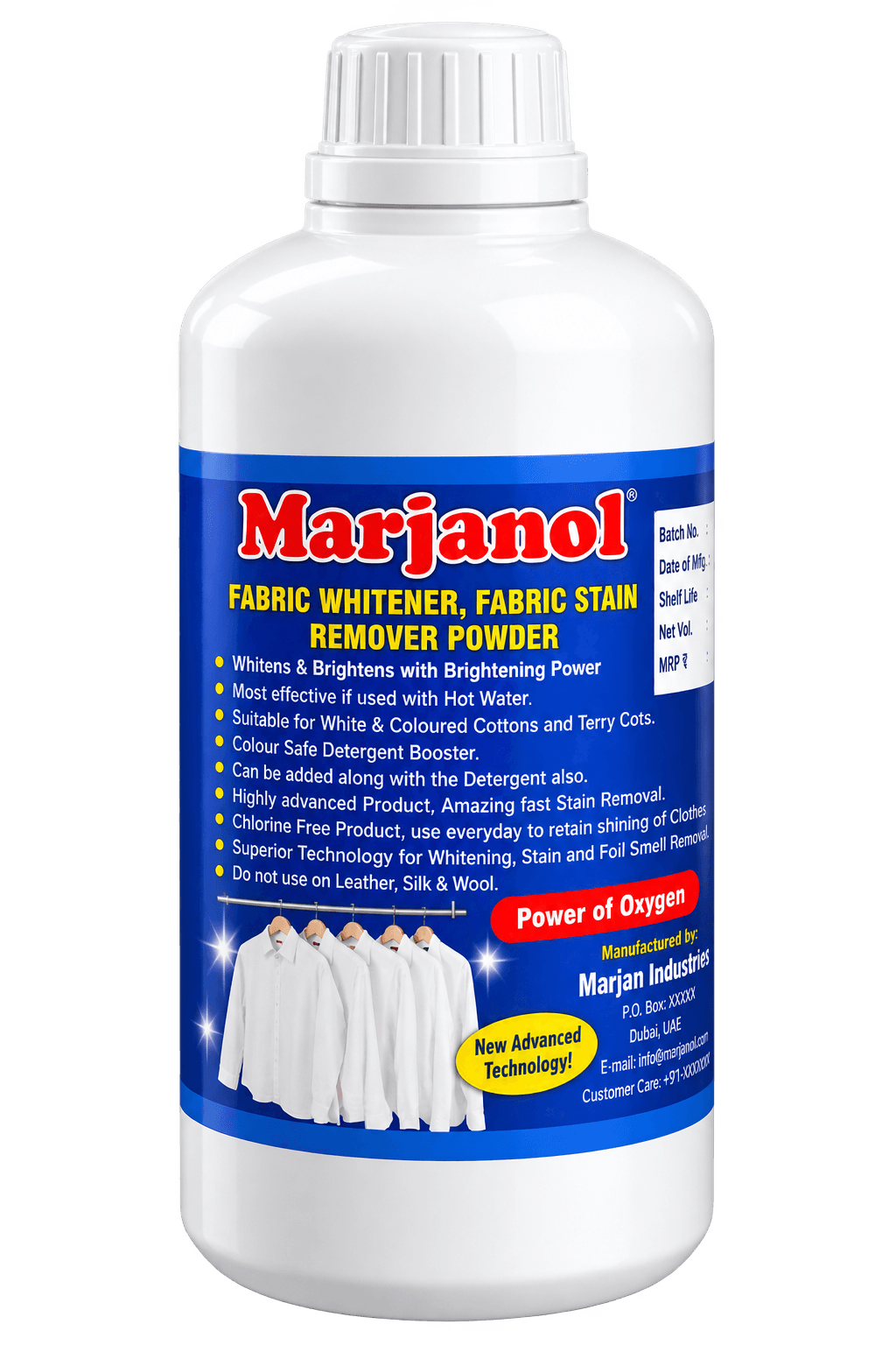 Fabric Whitener & Stain Remover Powder