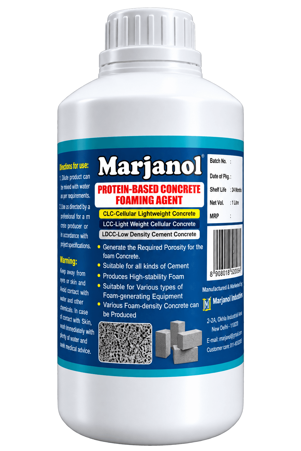 Protein Based Concrete Foaming Agent