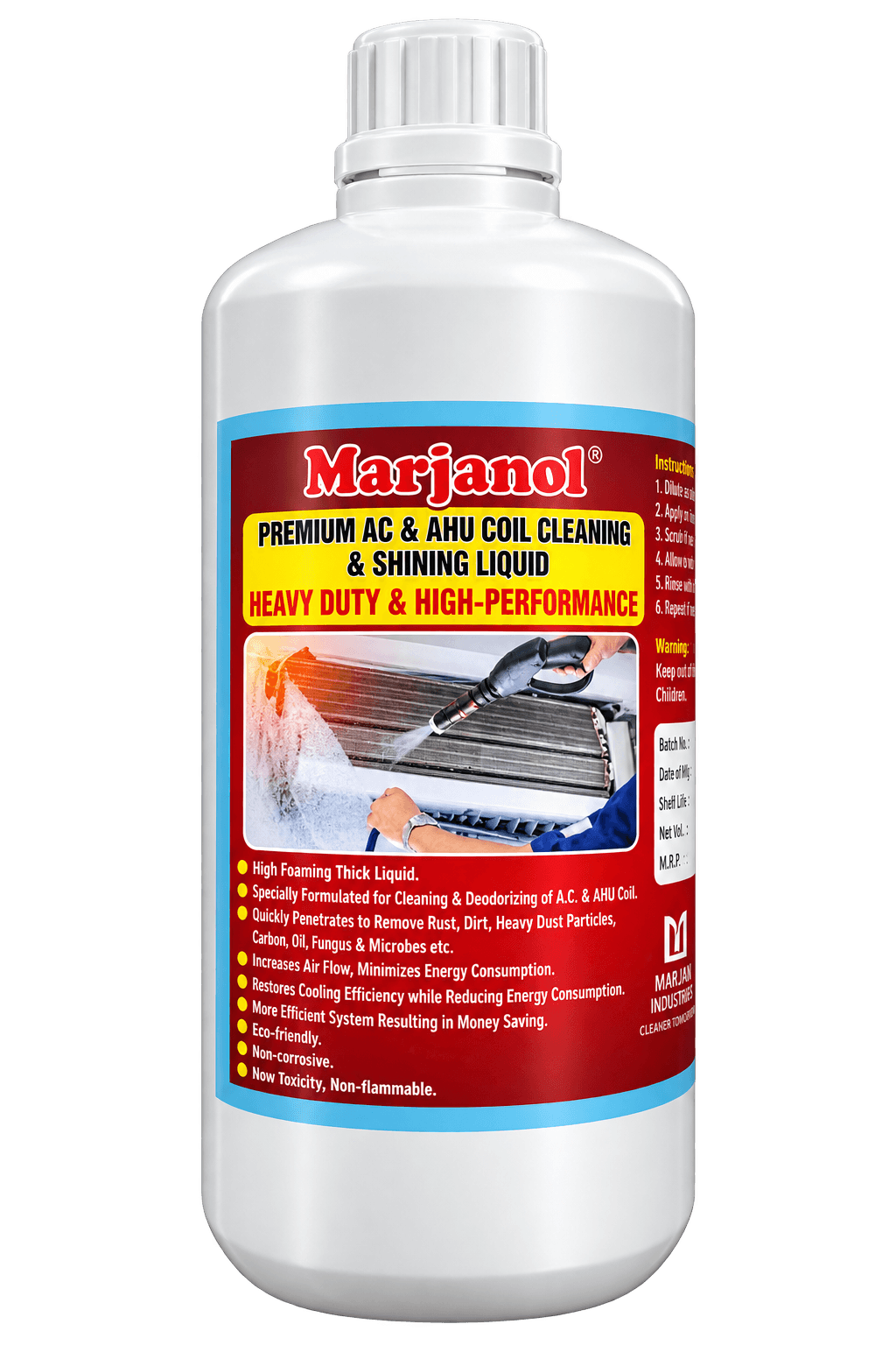 Premium AC & AHU Coil Cleaning Shining Liquid